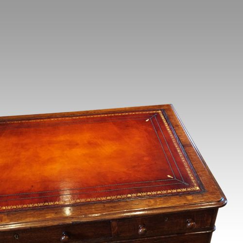 fig 2. Victorian oak pedestal desk