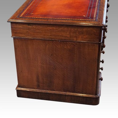 fig 5. Victorian oak pedestal desk