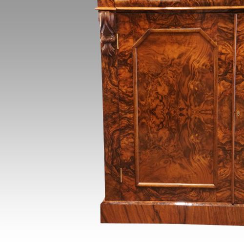 fig 1. Victorian burr walnut library bookcase
