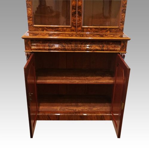 fig 5. Victorian burr walnut library bookcase