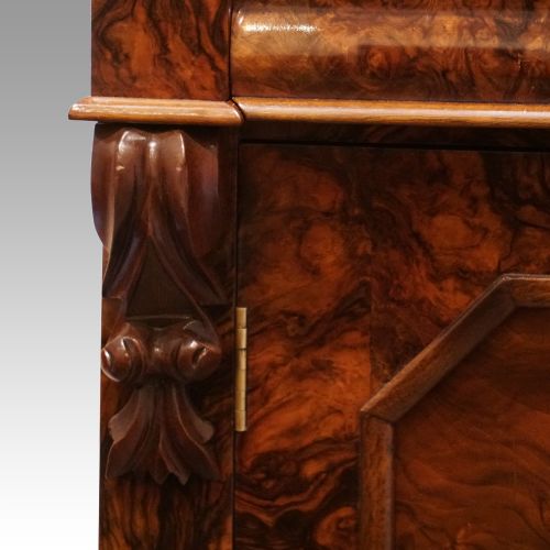 fig 6. Victorian burr walnut library bookcase