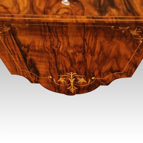 fig 1. Victorian inlaid walnut workbox card table