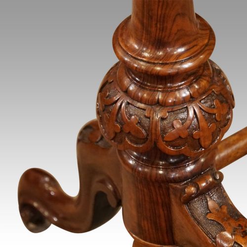 fig 4. Victorian inlaid walnut workbox card table