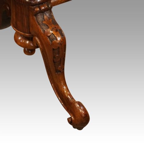 fig 6. Victorian inlaid walnut workbox card table