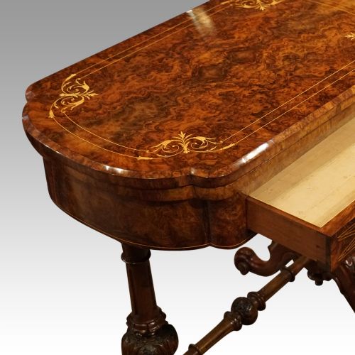 fig 5. Victorian inlaid walnut backgammon table