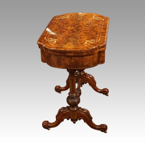 fig 7. Victorian inlaid walnut backgammon table