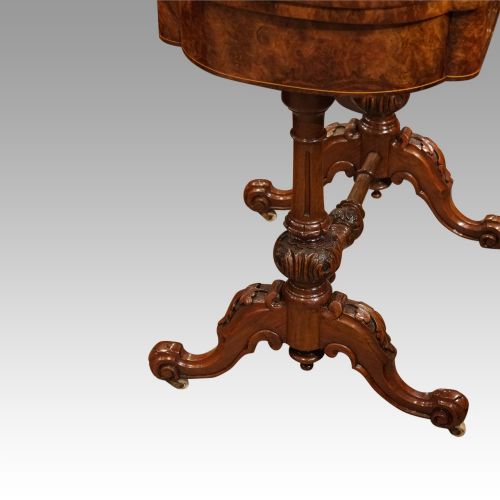 fig 8. Victorian inlaid walnut backgammon table