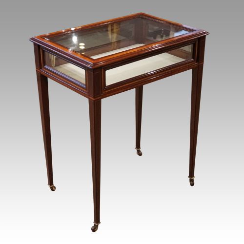fig 1. Edwardian inlaid mahogany curio cabinet