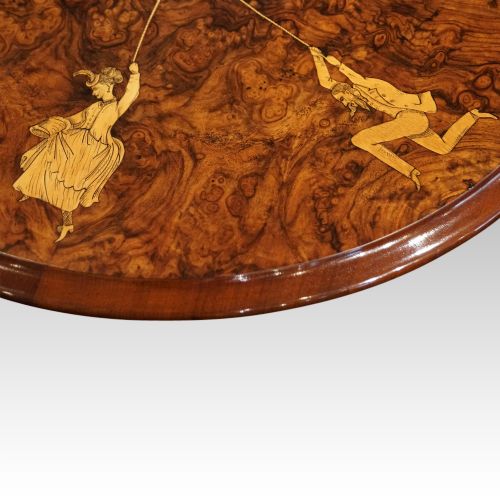 fig 1. Victorian inlaid walnut wine table