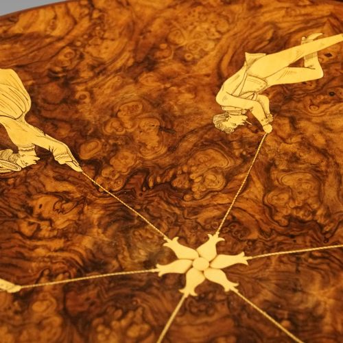 fig 2. Victorian inlaid walnut wine table