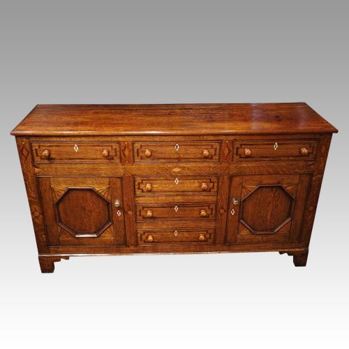 Antique Oak Inlaid Dresser Base