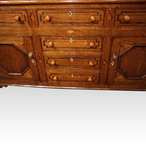 fig 1. Antique oak inlaid dresser base