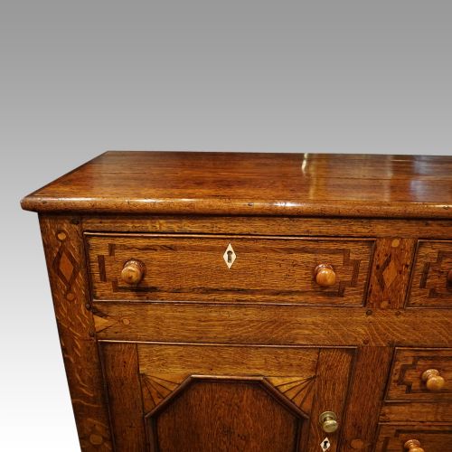 fig 2. Antique oak inlaid dresser base