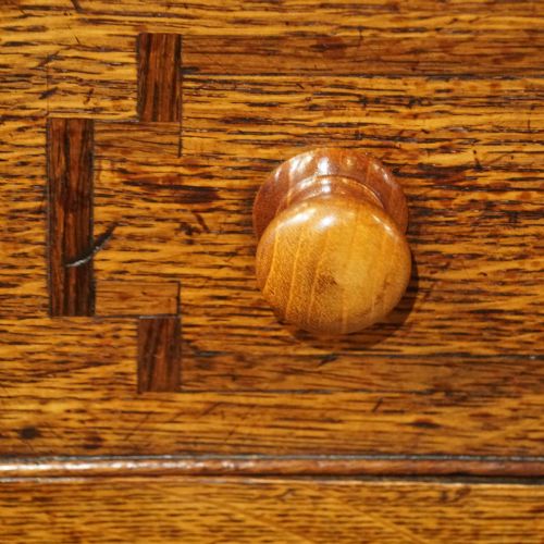 fig 5. Antique oak inlaid dresser base