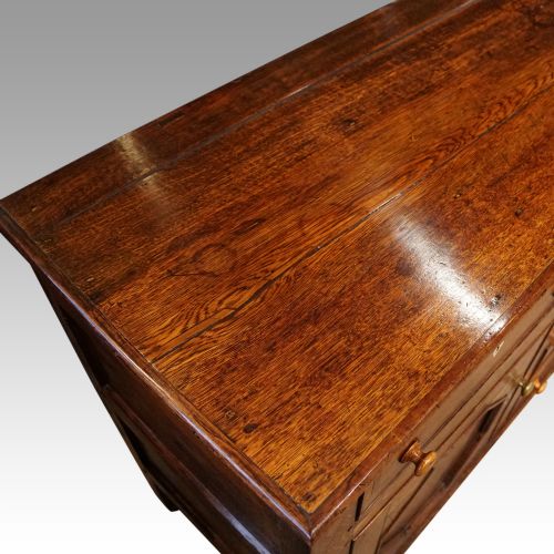 fig 7. Antique oak inlaid dresser base