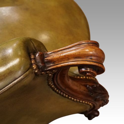 fig 2. Victorian leather reading chair