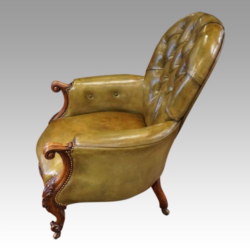 fig 5. Victorian leather reading chair