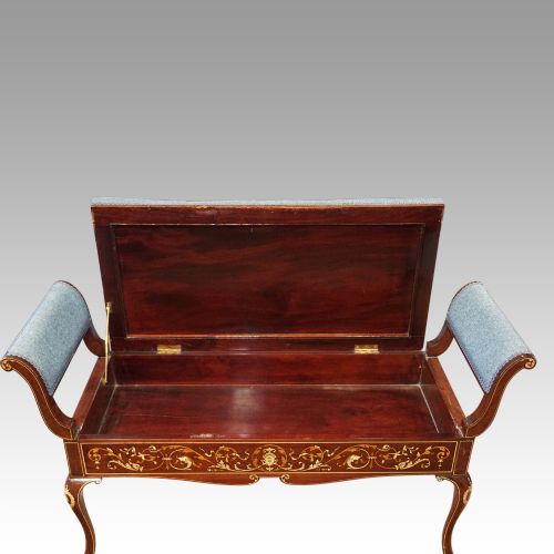 fig 4. Edwardian inlaid duet stool