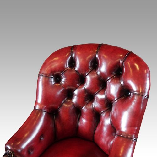 fig 2. Victorian red leather reading chair