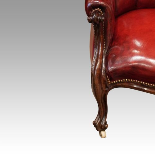 fig 3. Victorian red leather reading chair