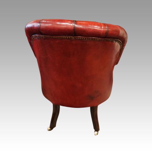 fig 5. Victorian red leather reading chair