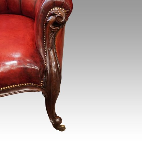 fig 2. Victorian leather button back chair