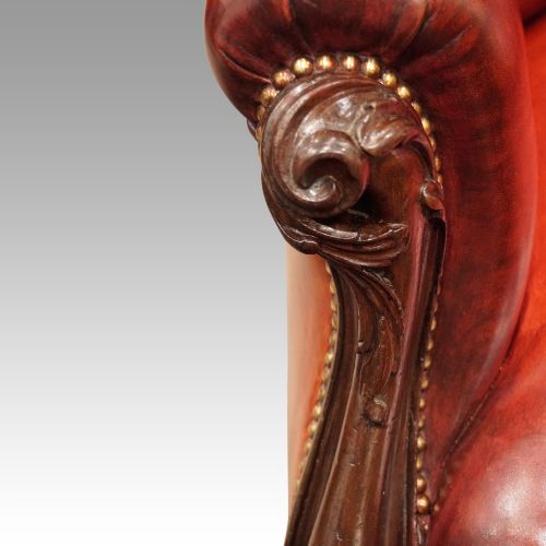 fig 5. Victorian leather button back chair