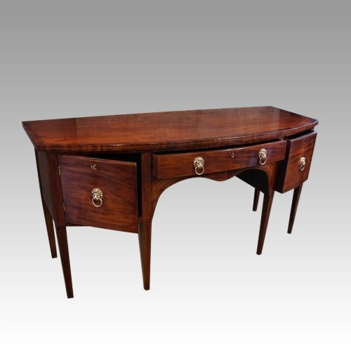 fig 7. George III mahogany bow sideboard