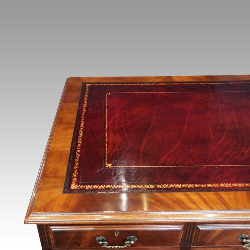 fig 3. George V mahogany pedestal desk