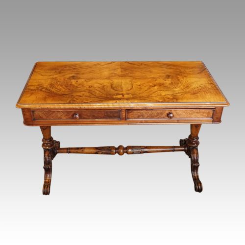 Victorian Walnut Library Table