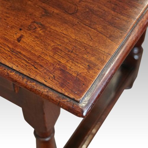fig 1. 19thc oak 2 drawer side table