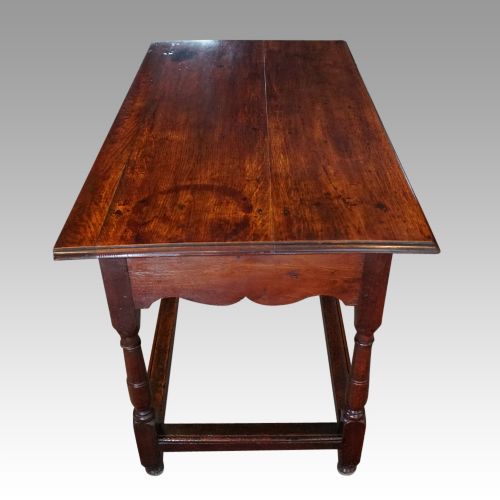 fig 3. 19thc oak 2 drawer side table