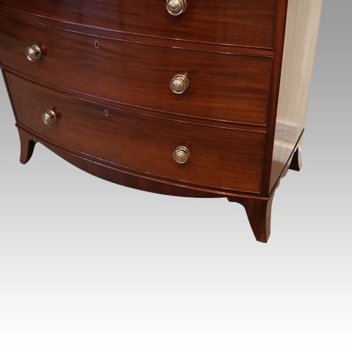 fig 1. Pair of Georgian bow chests of drawers