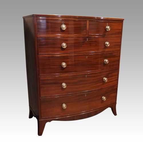 fig 3. Pair of Georgian bow chests of drawers