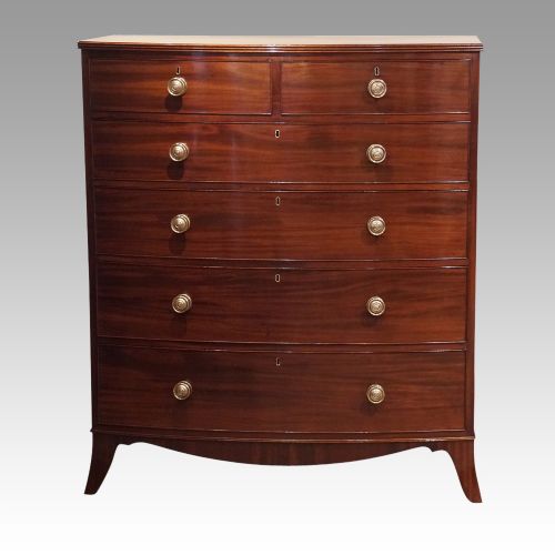 fig 6. Pair of Georgian bow chests of drawers