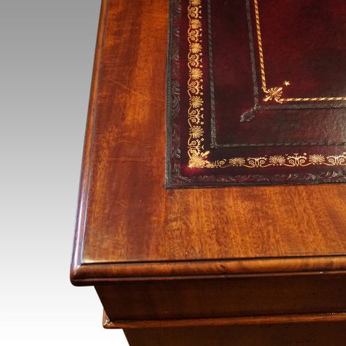 fig 1. Victorian mahogany pedestal desk