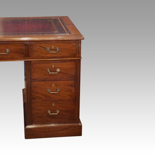 fig 2. Victorian mahogany pedestal desk