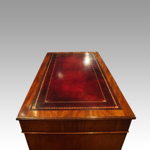 fig 8. Victorian mahogany pedestal desk