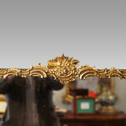 fig 2. Antique 3 plate gilt over mantle mirror
