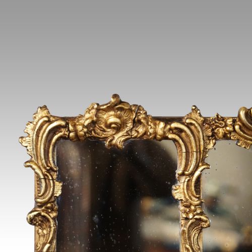 fig 4. Antique 3 plate gilt over mantle mirror