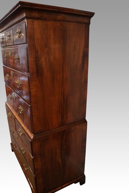 fig 7. Georgian walnut chest on chest