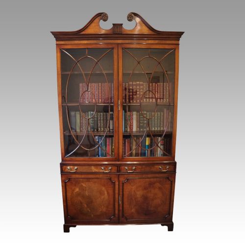 George VI Mahogany Library Bookcase