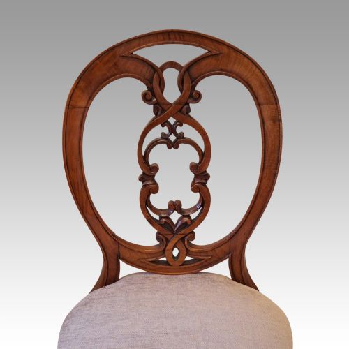 fig 1. Set of 4 Victorian walnut dining chairs
