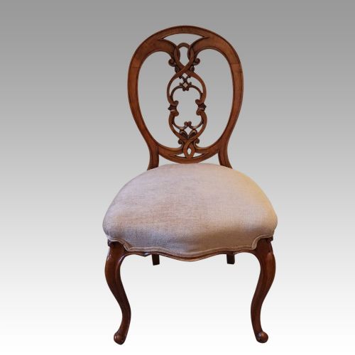 fig 3. Set of 4 Victorian walnut dining chairs