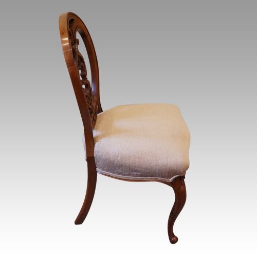 fig 4. Set of 4 Victorian walnut dining chairs
