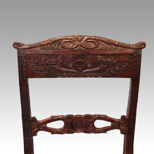 fig 1. Set 12 mahogany Italian dining chairs