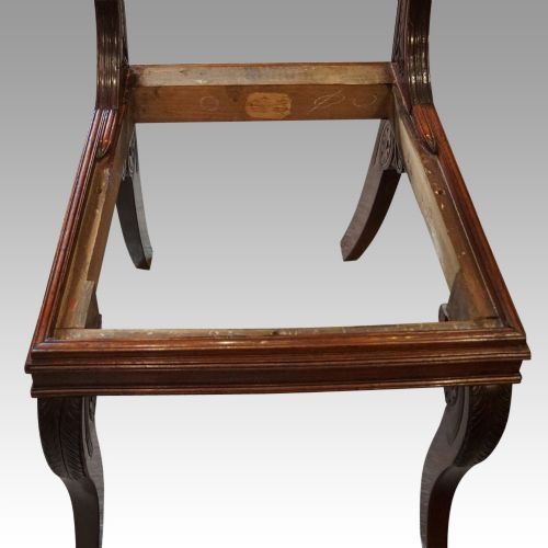 fig 4. Set 12 mahogany Italian dining chairs