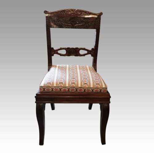 fig 8. Set 12 mahogany Italian dining chairs