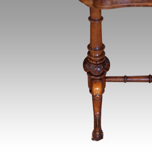 fig 2. Victorian inlaid walnut serpentine card table