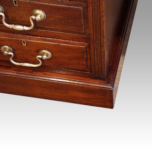 fig 5. Edwardian mahogany large pedestal desk